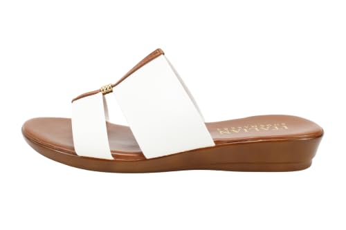 Image of ITALIAN Shoemakers Women's Sofy Wedge Sandal, Comfort Casual Open Toe - Made in Italy, 1.5 inch Heel