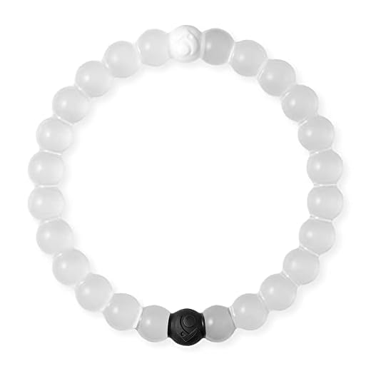Lokai Silicone Beaded Bracelet for Women & Men, Classic Clear - Medium, 6.5 Inch Circumference - Silicone Jewelry Fashion Bracelet Slides-On for Comfortable Fit