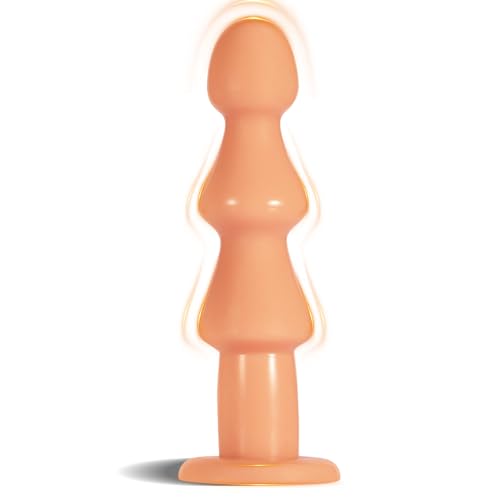 MACQIU Plug anal avec 3 Boules, Perles Anales femme gode plug, plug anal sex toys, Jouet Sexuel Butt plug pour homme femme, Chapelet Anal- Perle Anal - Boule Anal (Couleur chair, S)