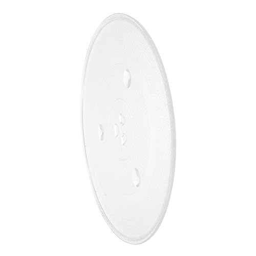HEALLILY Bandeja de vidrio Placa giratoria para placas de microondas cociendo tocadiscos plato giratorio Transparente