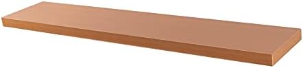 Harbour Housewares 1x Brown 120cm Floating Wall Shelves Set Easy to Install Shelf Office, Bedroom, Living Room Storage Wall Mounted Shelves