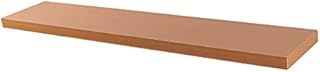 Harbour Housewares 1x Brown 120cm Floating Wall Shelves Set Easy to Install Shelf Office, Bedroom, Living Room Storage Wall Mounted Shelves