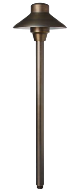 SPW Unique Lighting Systems L6-NL Knights Series Lancer 6 Area Light Path Light Fixture Brass 18" Riser (No Bulb)