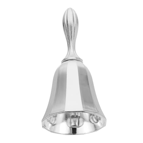 Ciieeo Campana de Mano de Metal para Timbre Decorativo para Servicio Mesa Campanilla de Vintage Accesorio de Comedor con Diseño Sofisticado y Sonido