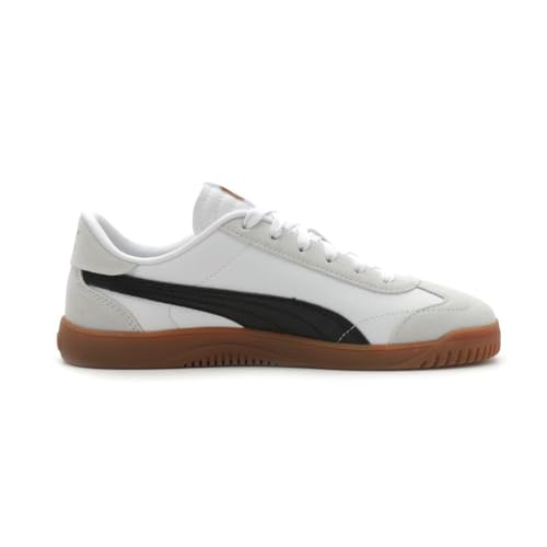 Image of PUMA Women's Club 5v5 Suede Sneakers, Puma White-Puma Black-Feather Gray, 10.5