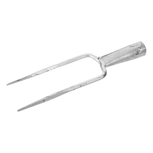 FOMIYES Fourche de Jardin à Deux Dents en Acier – Tête Compatible Manche 3,5 CM – Travail du Sol, Désherbage et Aération pour Jardiniers et Cultivateurs de Fleurs