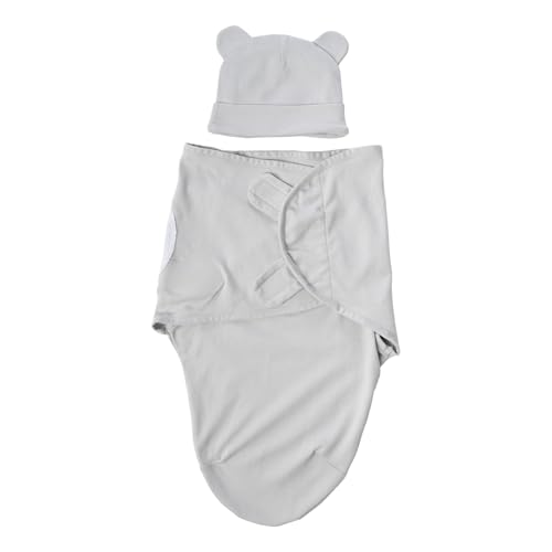 Image of Cuddle Club Swaddles for Newborns - Baby Swaddle Blanket for Boys & Girls - Adjustable Hook-and-Loop Cotton Wrap for Newborn 0-3 & 3-6 Months with hat