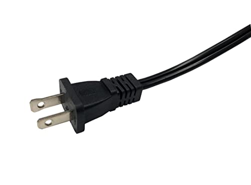 2 Prong Extension Cords, 5Ft Indoor Small Power Cable Male To Female, 18Awg Us Outlet Two Prong Extension Cord Nema 5-15P To Nema 5-15R 2 Pack Black #TOP3