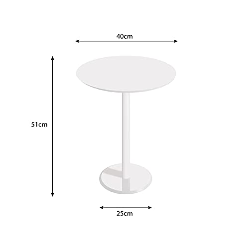 Mesa Lateral Monopé de laca 40 cm - Branco