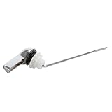 Housoutil Vintage Style Front Press Toilet Handle Lever for Water Tank Easy Tool Installation Replacement Flushing Switch for Household and Commercial Toilets Silver Finish