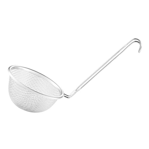 LOEFLIFA ステンレス製ファインメッシュフライングストレーナー 茹でザル兼用多機能油切り茶こし細かい目調理用スプーン 揚げ物や麺類の水