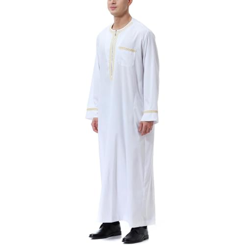 Men's Robe Muslim Thobe For Men Sackcloth Prayer Robe Muslim Cloth Punjabi for Men Mens Nightgown Mens Kurta4