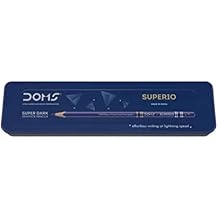 Doms Superio Super Dark HB/2 Graphite Pencil Tin Box Pack | Smooth Writing | Innovative Groove for Perfect Grip | Use for Sketching & Drawing | Pack of 1