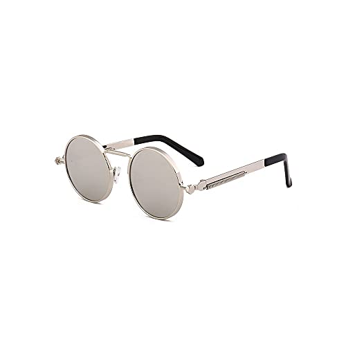Lunettes de soleil rondes hommes circle surdimensionné vintage