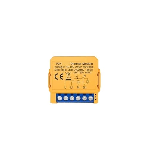 Módulo de interruptor de atenuación inteligente 1 gang y control de luz regulable de 1/2 vías