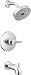 Delta Faucet Trinsic 14 Series Single-Function Tub and Shower Trim Kit with Single-Spray H2Okinetic Shower Head, Chrome T14459 (Valve Not Included)