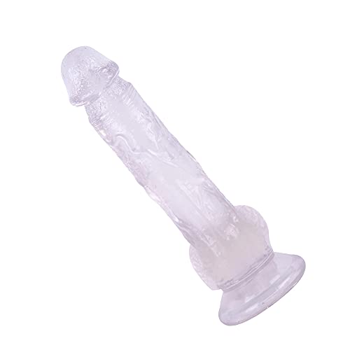 20,3 cm cor de pele flexível silicone forte ventosa realista clássico Dilldó pele realista material