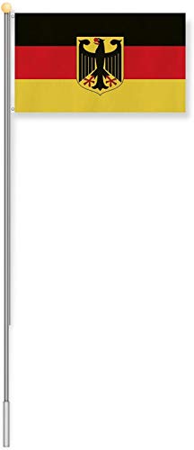 normani Aluminium Fahnenmast 6,20 Meter, inkl. Deutschland-Flagge Größe 8.00 Meter normani Aluminium Fahnenmast 6,20 Meter, inkl. Deutschland-Flagge Größe 8.00 Meter