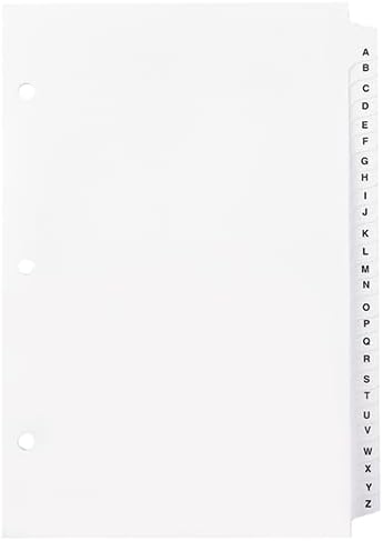 Miniatura 2 de Exhibitindexes Índices A-Z de 5 12 X 8 12 para carpetas de media hoja