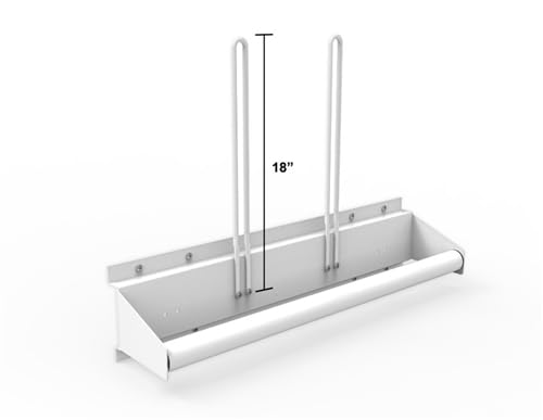Miniatura 4 de Soportes de pared para delantales de rayos X, estilo barra, 2 soportes para guantes