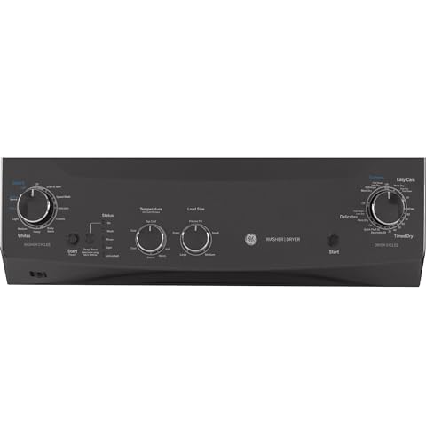 GE GUD27GSPMDG Spacemaker Series 27 Inch Gas Laundry Center with 3.8 cu. ft. Washer Capacity in Diamond Gray