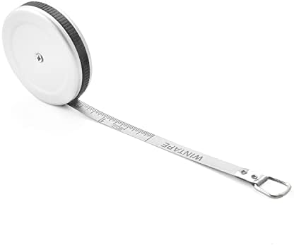 Edtape Aluminum Alloy Small Tape Measure, Mini Retractable Dual Sided 80 Inch/2 M Measuring Tape, Silver Measure Tape