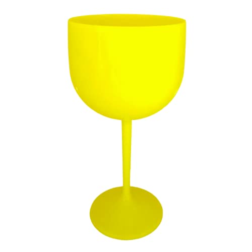 Jogo de 30 Taças de Gin Acrílico solida neon Tônica 550ML Cor:Amarelo