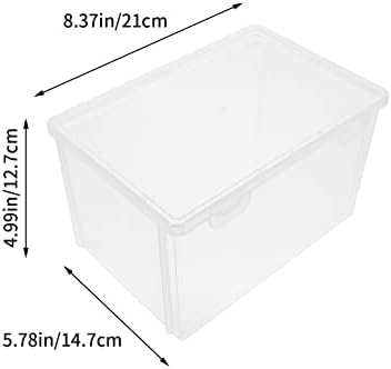 DOITOOL Plastic Bread Container, Bread Storage Bin, Clear Bread Box, Refrigerator Toast Storage Organizer Box, Pastry Cake Holder Case for Countertop Kitchen