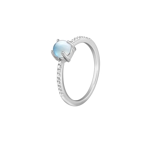 Image of GIVA 925 Silver Sparkling Moonstone Ring| Gifts for Women and Girls | With Certificate of Authenticity and 925 Stamp | 6 Months Warranty