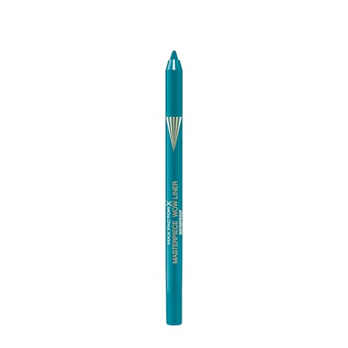 Max Factor Masterpiece Wow Liner, 520, Pretty Turquoise, Liner occhi tenuta fino a 24 ore, Colore intenso, Waterproof, Vegano, 1,2 g
