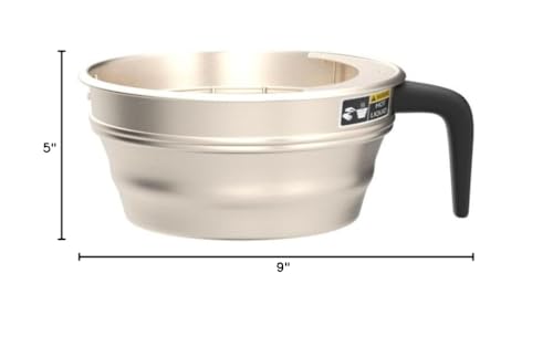 Bunn 20216.0000 Funnel Assembly with Stainless Steel-Black Handle, Silver