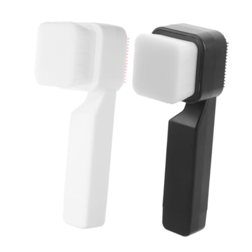NULYLU 2 Pcs Double Sided Face Brush Exfoliator for Women Men Silicone Cleansing Brush for Deep Cleaning and Exfoliating Facial Scrubber