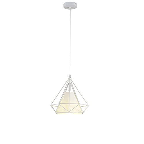 Lampe suspendue diamant MOCHAMIK E27 en fer et tissu pour plafond de bar