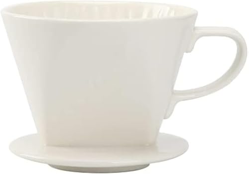 Rutexcドリッパーブラウンカラーのコーヒードリッパー - 手漉きの風味を最大限引き出す,取っ手が付いているため、注ぎ操作が安定して行え、初心者でも簡単に手漉きコーヒーを作ることができます。