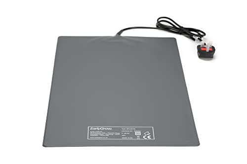 EarlyGrow MPL50152 Large PVC Heated Propagator Mat Water Resistant for Indoor Hydroponic Seed Germination and Plant Growth - 38.5w - 55x35cm