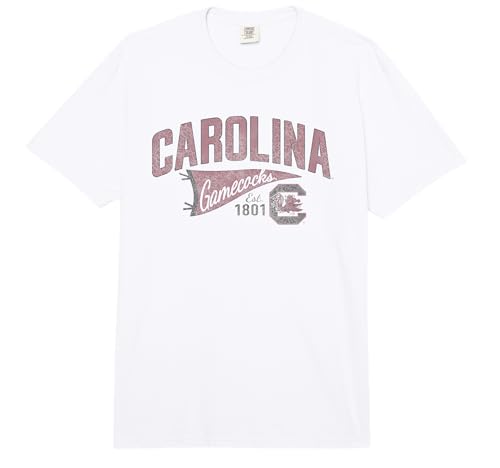 South Carolina Gamecocks Vintage Pennant White Comfort Colors Adult Heavyweight T-Shirt