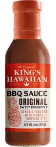 Kings Hawaiian Sweet Pineapple Barbecue Sauce, 15 oz (Pack of 6)