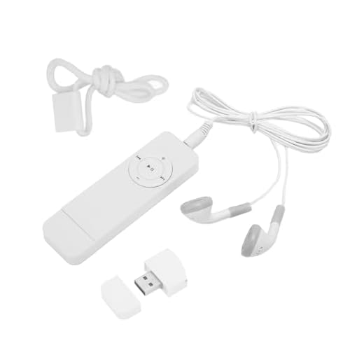Lecteur MP3, Mini Lecteur de Musique sans Perte de Son, Baladeur de Poche pour les étudiants Qui Voyagent, écoutez des Romans, Prend en Charge Jusqu'à 64 Go de Carte Mémoire, 180 MAh Longue(Blanc)