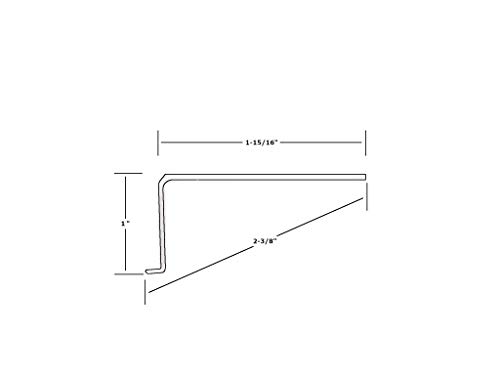Ribbed Under Cabinet Acrylic Narrow Replacement Lens L-Shape Width 1-15/16" X Height 1" X Length 12 (Inches) #TOP2