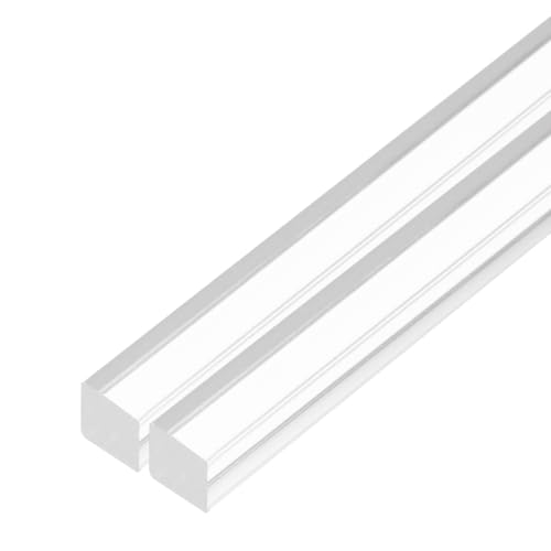 Image of MECCANIXITY 2pcs Acrylic Square Rods 19 /32 inchx14 inch Clear Acrylic 15mmx350mm