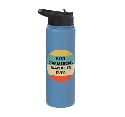 Commercial Manager Shirt | Best Commercial Manager Ever Stainless Steel Insulated Water Bottle