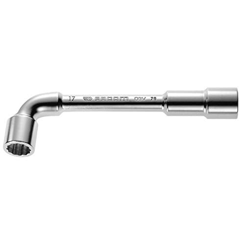 Clé à pipe débouchée forgée 6x12 pans D.17mm .187mm FACOM 76. - vue 3