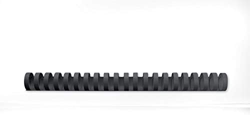 GBC 4028182 CombBind Binding Combs, 25 mm, 225 Sheet Capacity, A4, 21 Ring, Black, Pack of 50