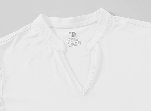 Basudam Women's Sleeveless Golf Polo Shirts V-Neck Collarless Tennis Athletic Shirts Quick Dry White S #TOP3