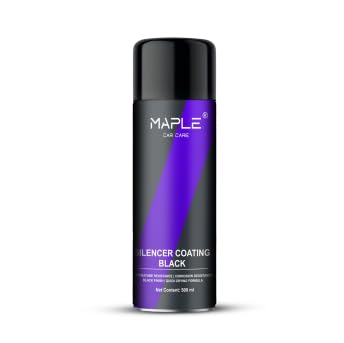 Maple Car Care Anti-Rust Black Silencer Coating Spray 500 ml | High Temperature Coating | Glossy Finish For Car & Bike Silencer | Silencer Coating For Car and Bikes | Anti Rust Spray For Metal