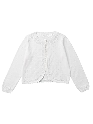 Kids Girls Long Sleeve Lace Bolero Wedding Bridesmaid Jacket Shrug Short Cardigan3