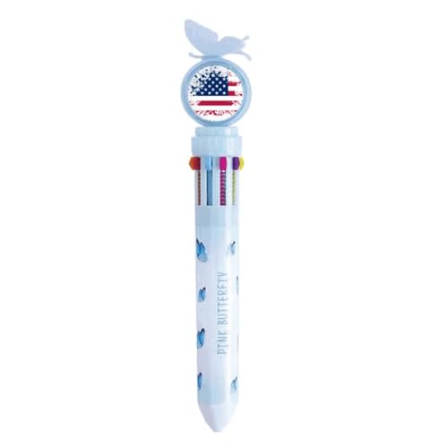 Stylo à bille rétractable multicolore motif drapeau américain idée cadeau original