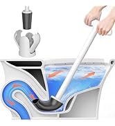 Verbesserter WC-Saugglocke mit Halter, wandmontierter Toilettenschüssel-Saugglocke mit verstecktem Behälter, Doppelgriff-Kolben für Badezimmer, integrierte Abtropfschale, Wohnmobil-Badezimmerzubehör