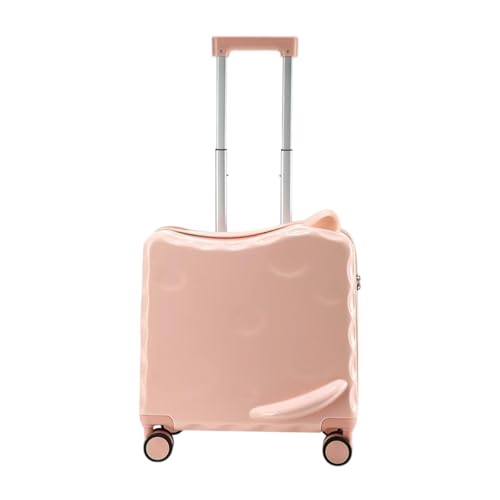 Travel Luggage on A Suitcase with Wheels Boys Girls Gifts Lightweight Comfortable 18 Trolley Luggage, Pink