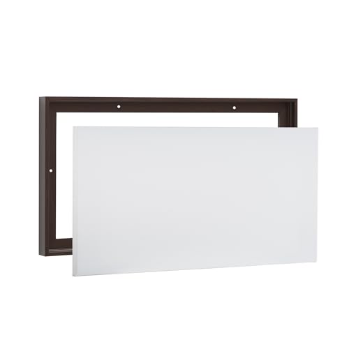 PIXY CANVAS Value Pack of 20x30 Stretched Canvas 3/4 (0.75) inch deep and Floater Frame for Your Paintings/Artwork/Wall Art/Wall Decor (Dark Walnut, 20 x 30 inch, Landscape)